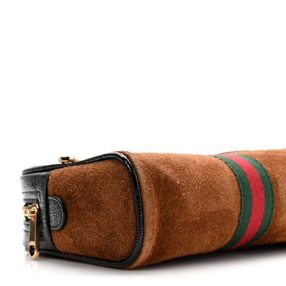 Gucci Suede Small Ophidia Belt Bag 85 34 Brown 8 of 12