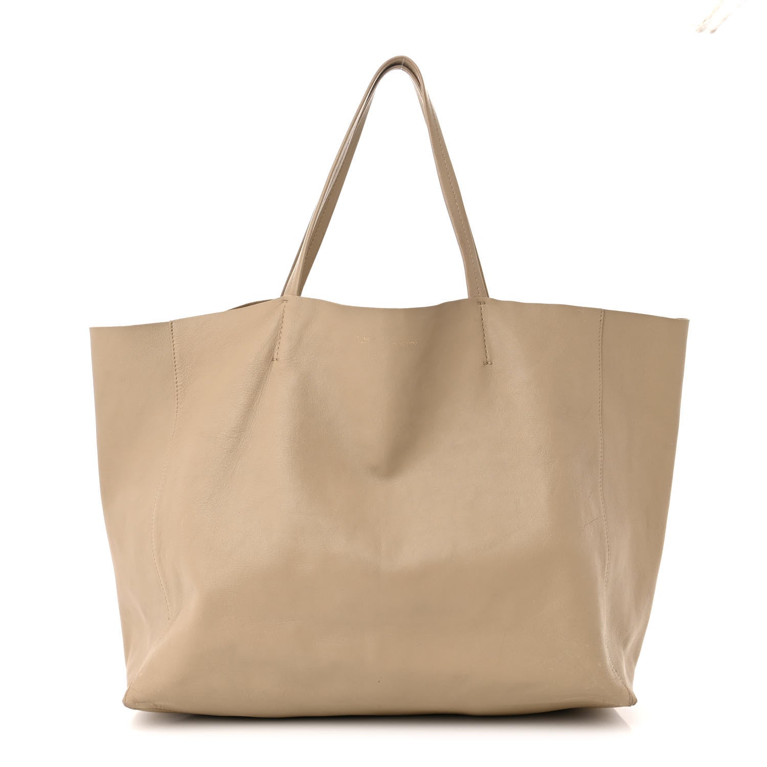 Celine Lambskin Horizontal Cabas Beige 1 of 17