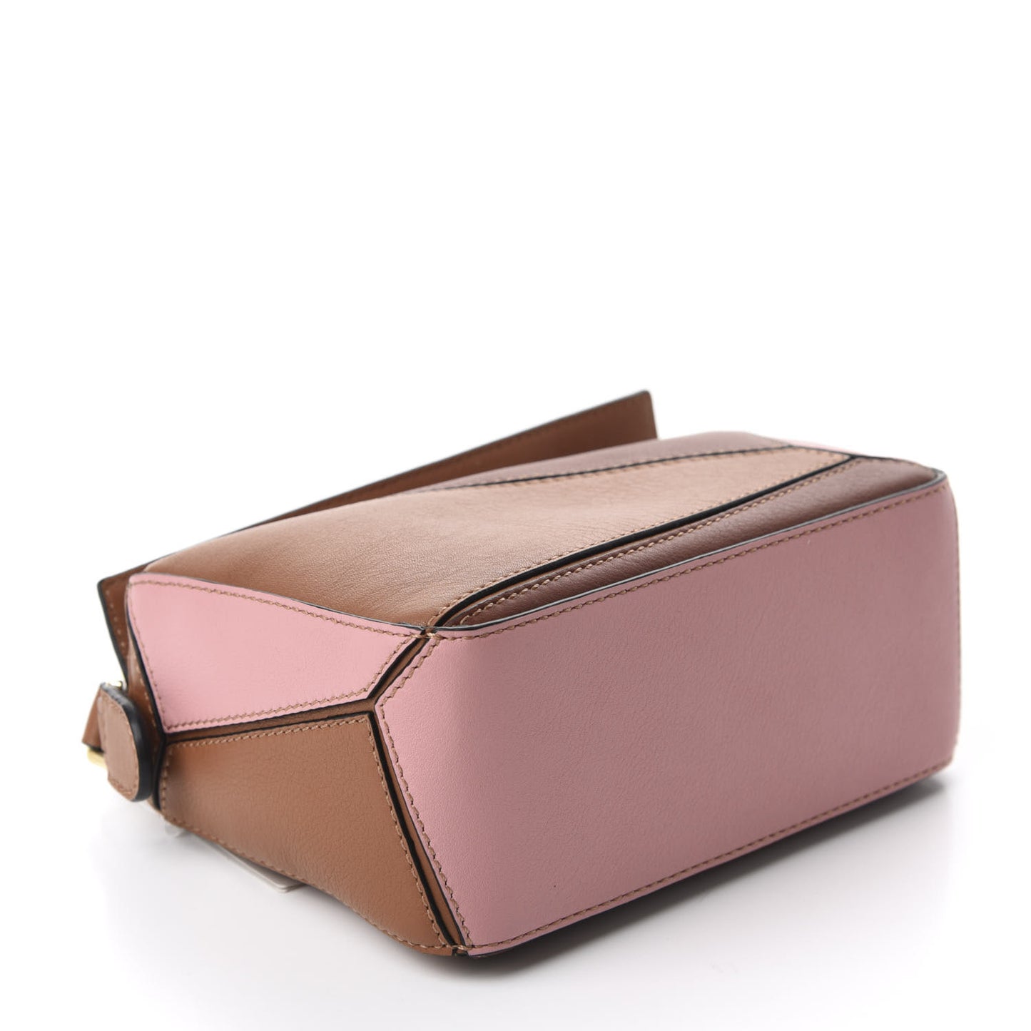 Calfskin Mini Puzzle Bag Tan Medium Pink