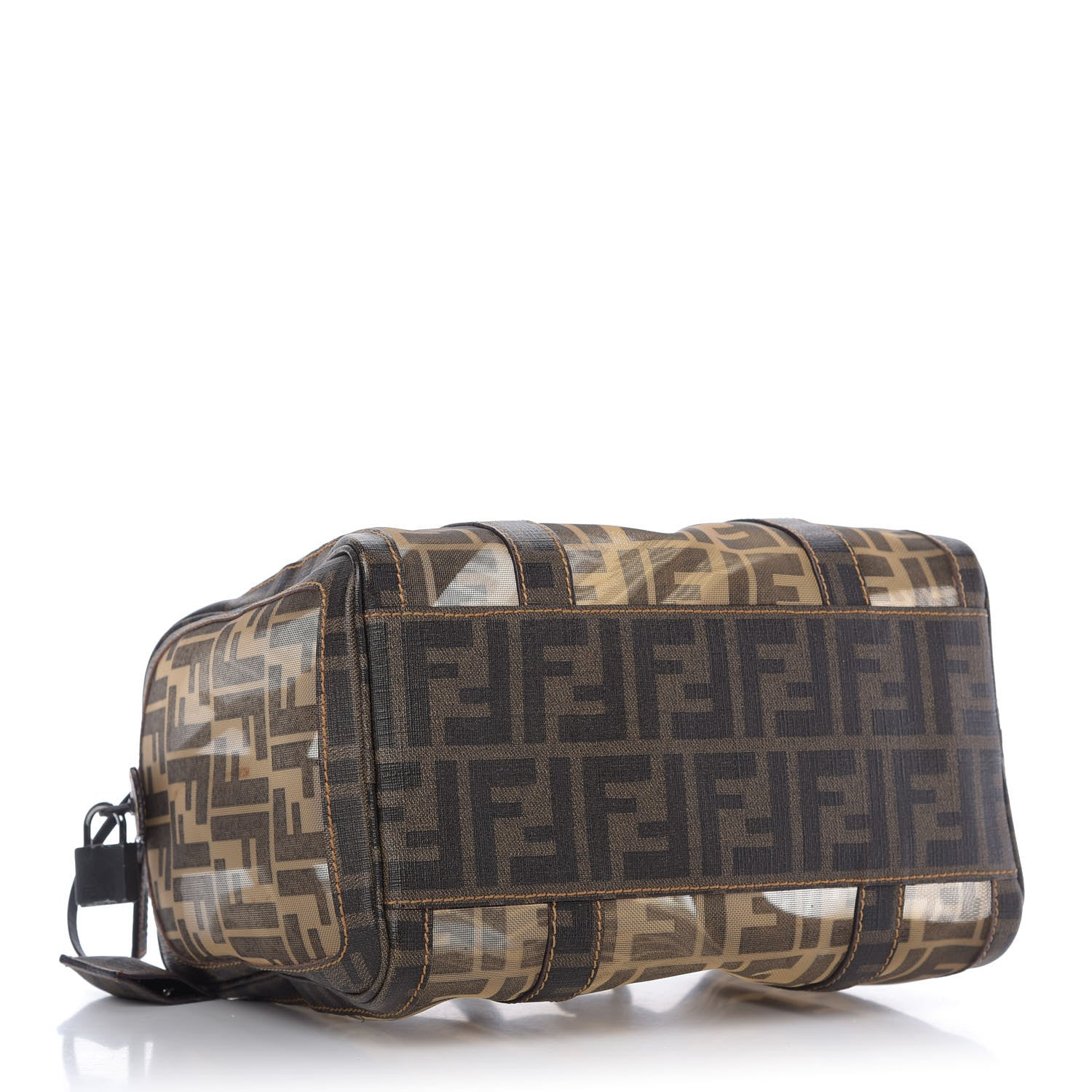 Fendi Zucca Spalmati Mesh Mixed Media Forever Boston Tobacco 4 of 11
