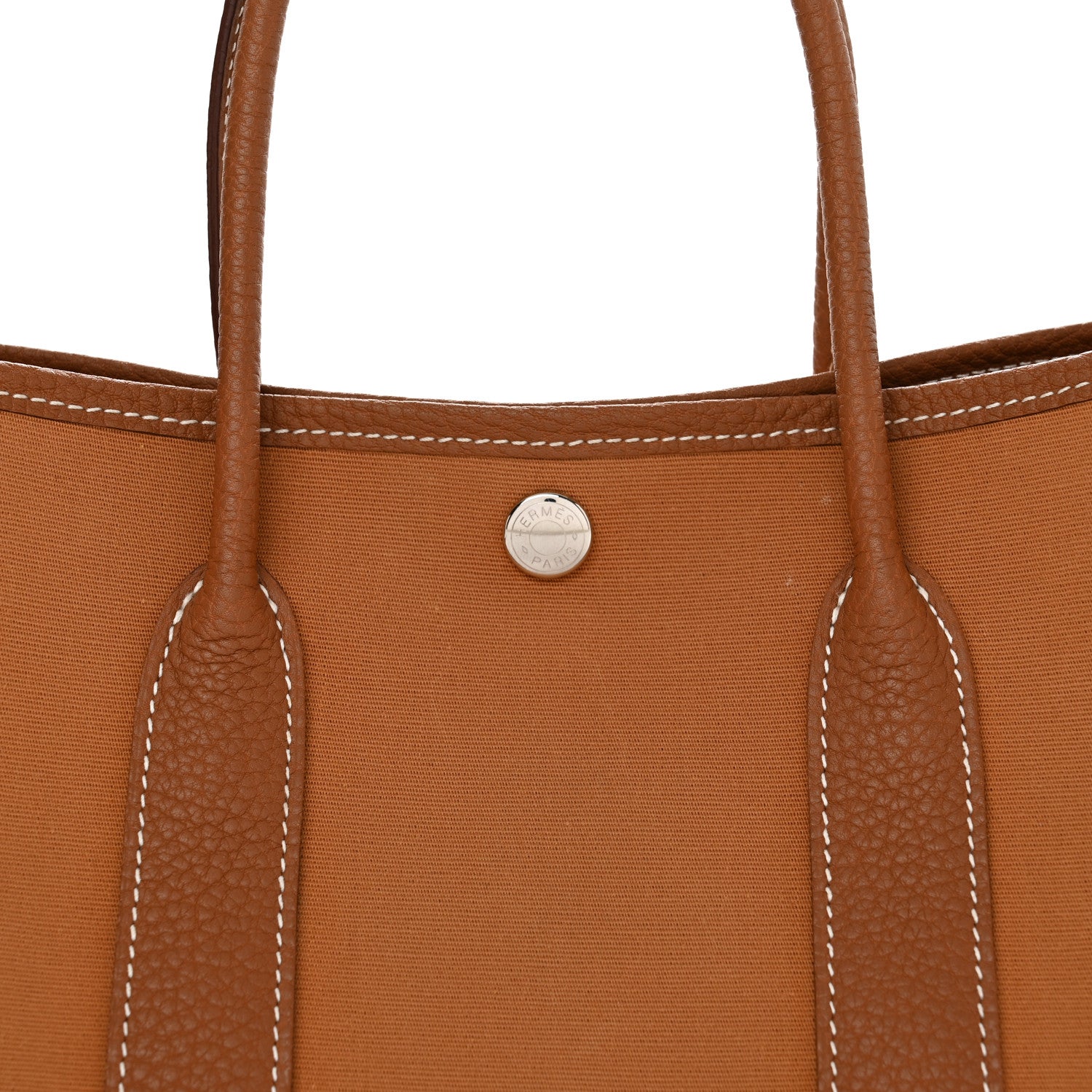 Hermes Toile Militaire Vache Country Verso Garden Party 30 TPM Gold Dune Magnolia 8 of 13