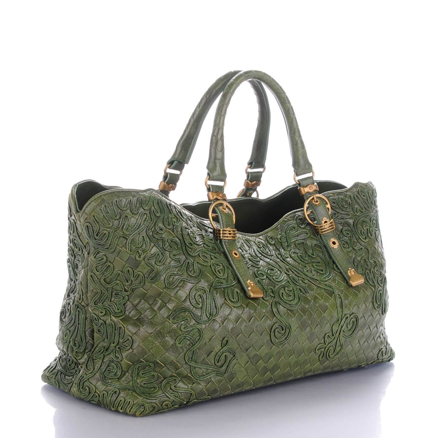 Nappa Intrecciato Cornely Tote Foglia