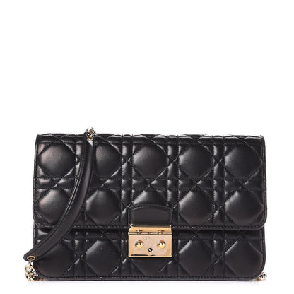 Christian Dior Lambskin Cannage Miss Dior Promenade Pouch Black 1 of 8