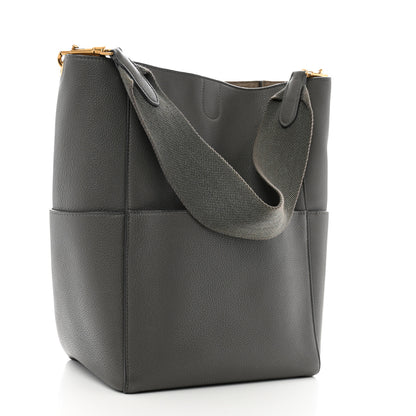 Celine Soft Grained Calfskin Sangle Bucket Bag Kohl 3 of 13
