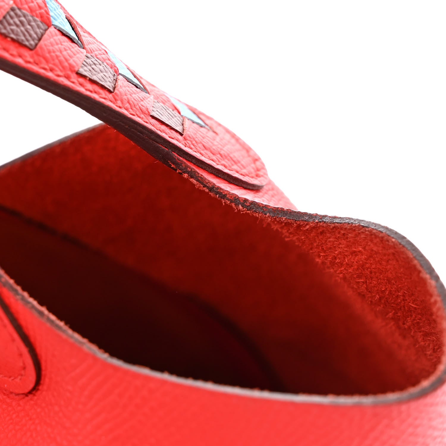 Hermes Epsom Tressage De Cuir Picotin Lock 18 PM Rouge Coeur Bleu du Nord Rouge H 12 of 15
