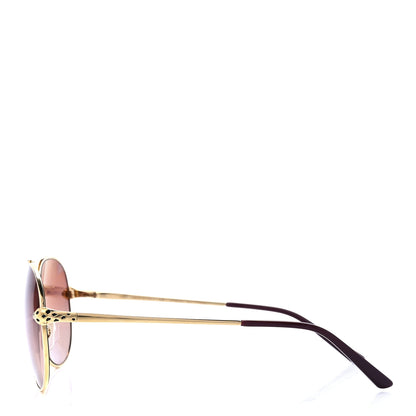 Cartier Panthere De Cartier Aviator 140 Sunglasses Gold 3 of 9