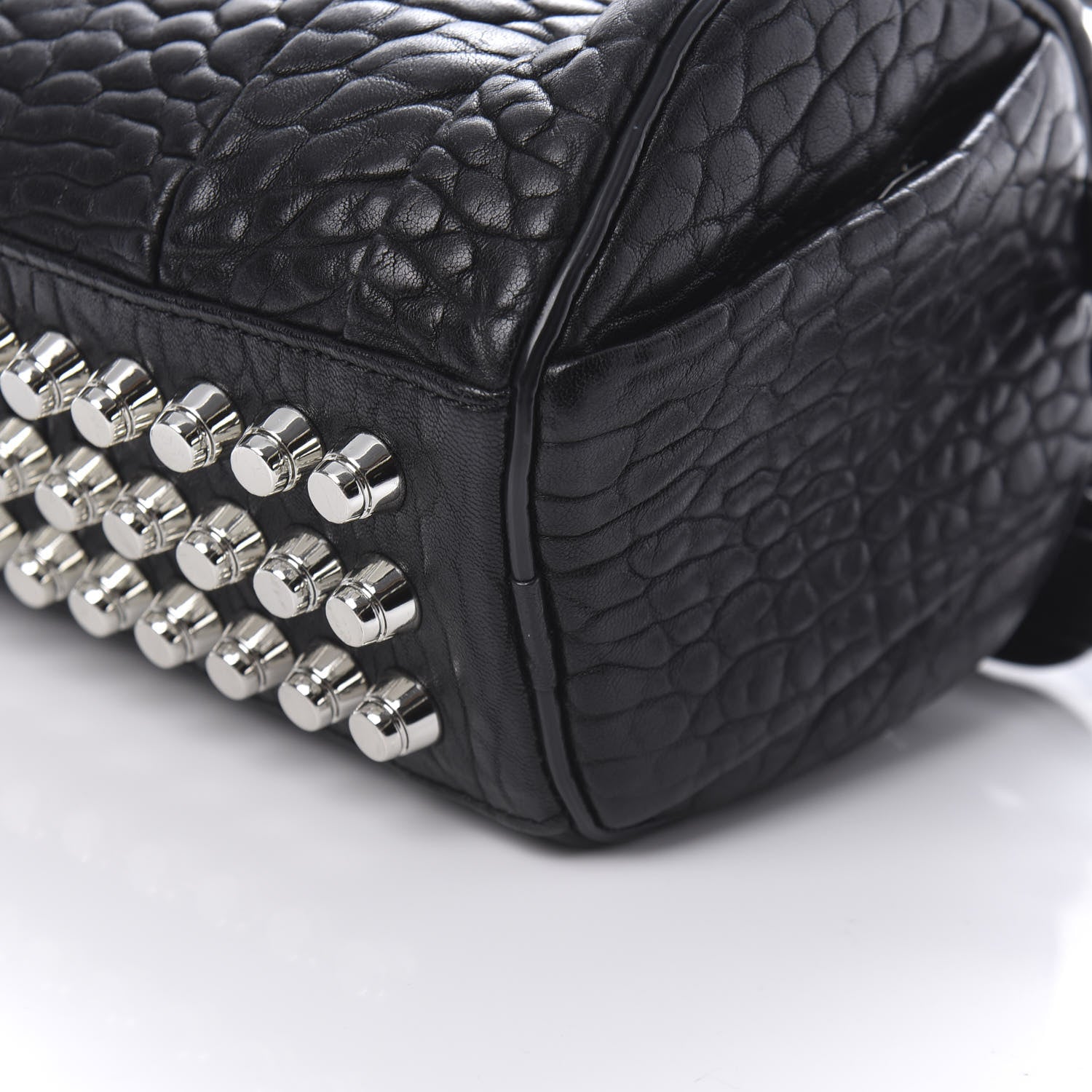 Alexander Wang Pebbled Lambskin Mini Rockie Black Rhodium Hardware 7 of 9