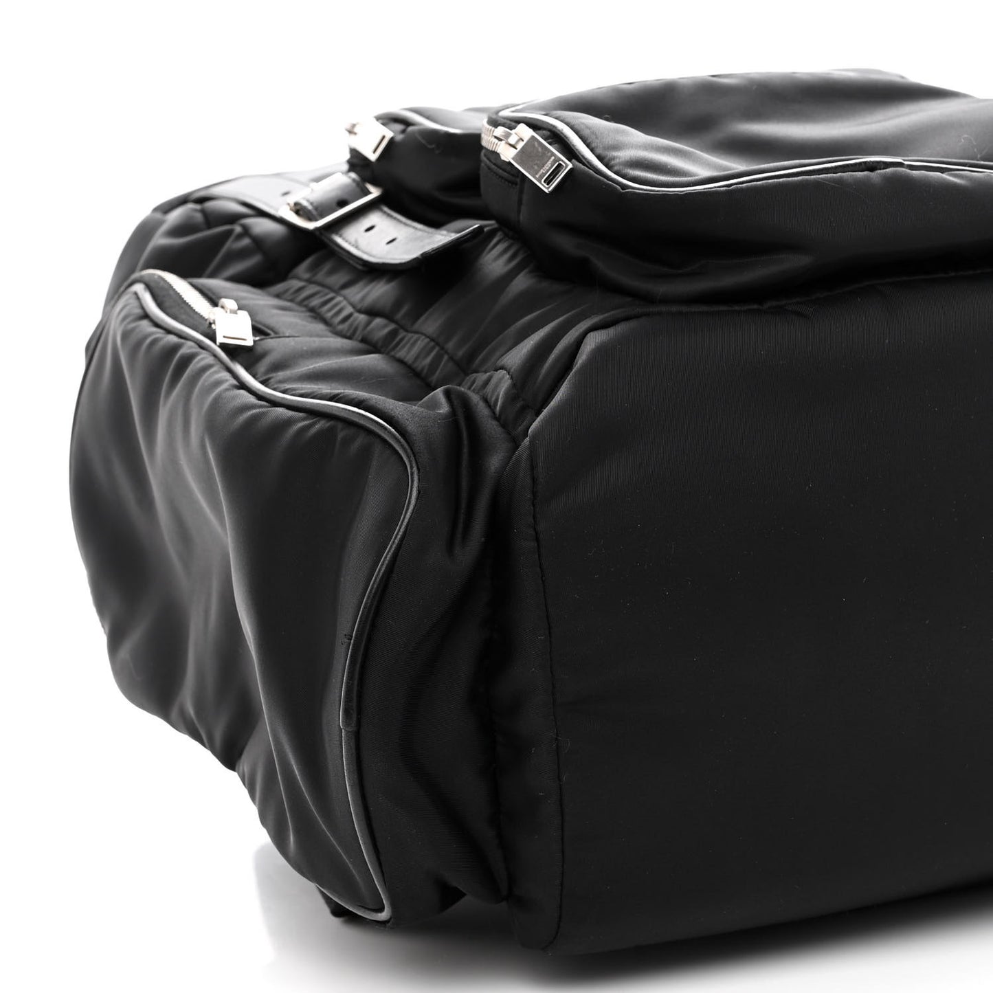 Nylon City Fold Up Backpack Black