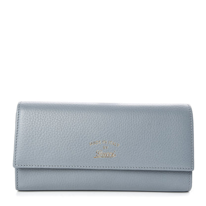 Gucci Dollar Calfskin Swing Continental Wallet Mineral Blue 1 of 7