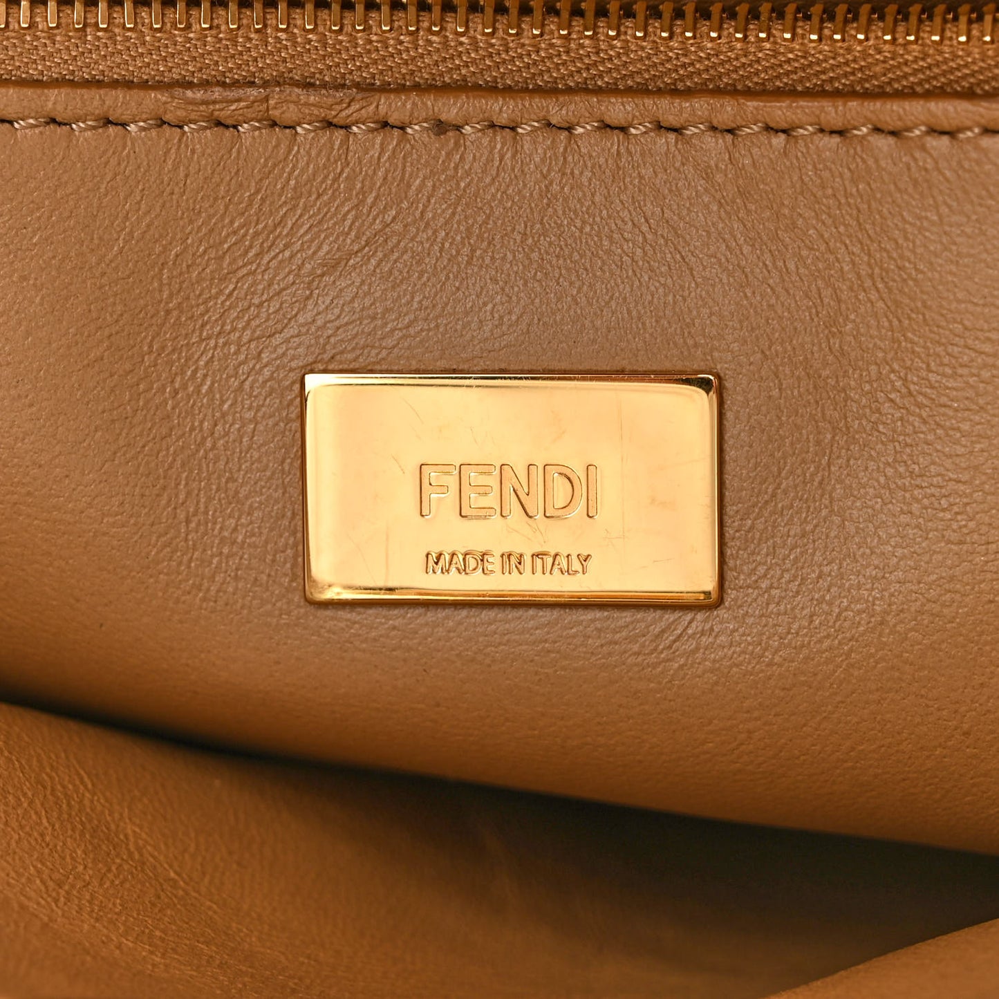 Ostrich Shiny Nappa Mini Peekaboo Iconic Satchel Cuoio