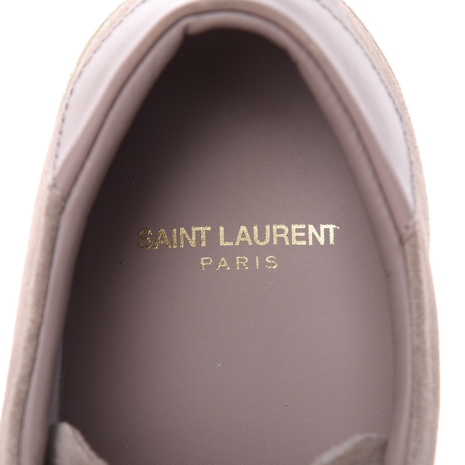 Saint Laurent Distressed Suede Womens Court Classic Sneakers 37 Rose Antique 7 of 12