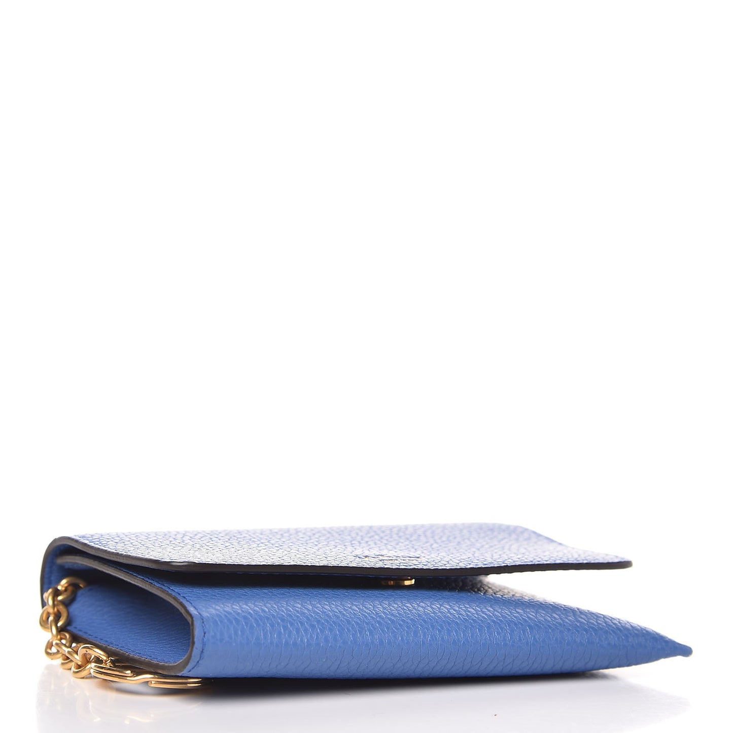 Small Classic Grain Continental Key Coin Pouch Porcelain Blue
