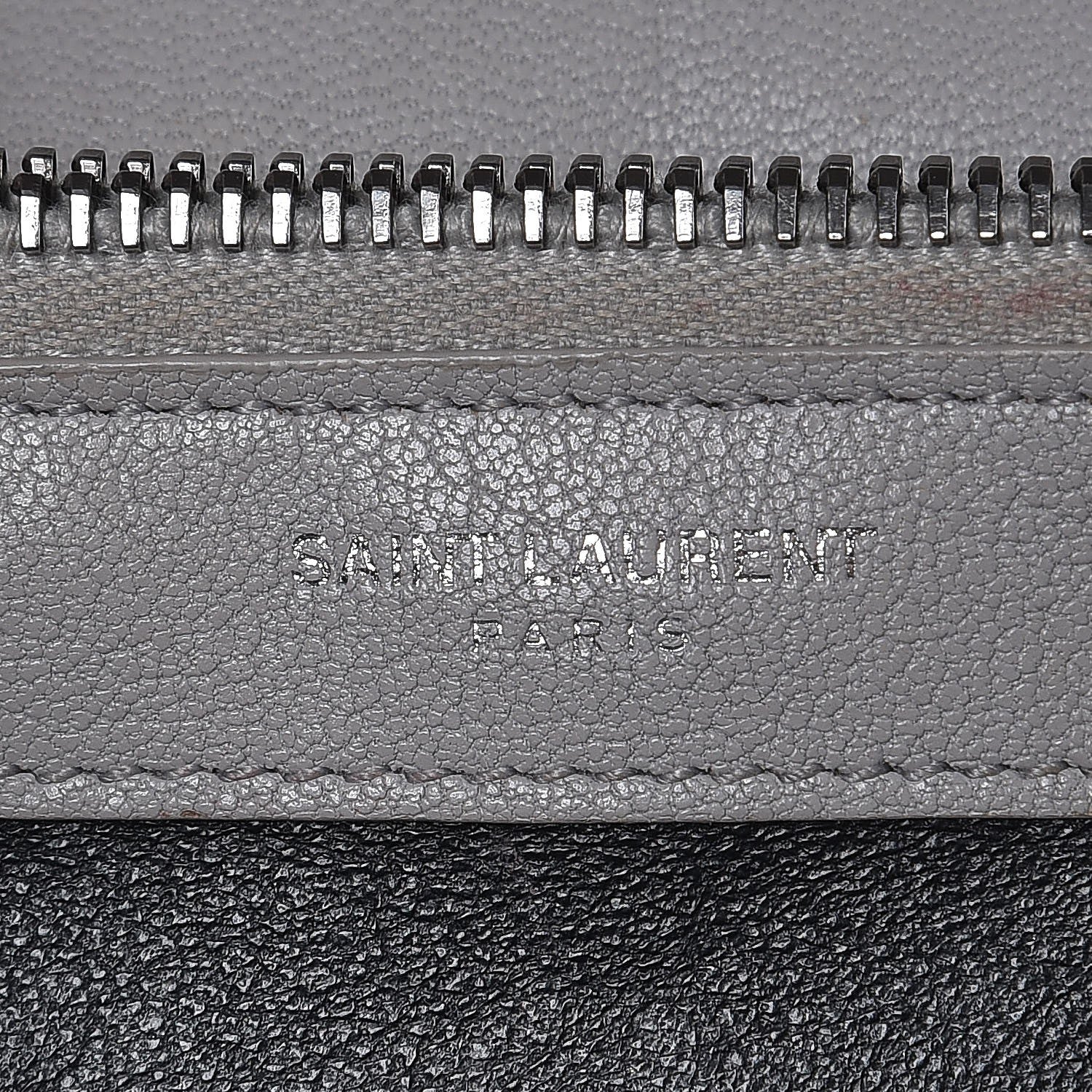 Saint Laurent Sheepskin Matelasse Chevron Monogram Large College Satchel Light Grey 14 of 14