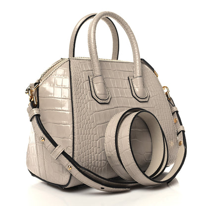 Givenchy Calfskin Crocodile Embossed Mini Antigona Dune 3 of 11