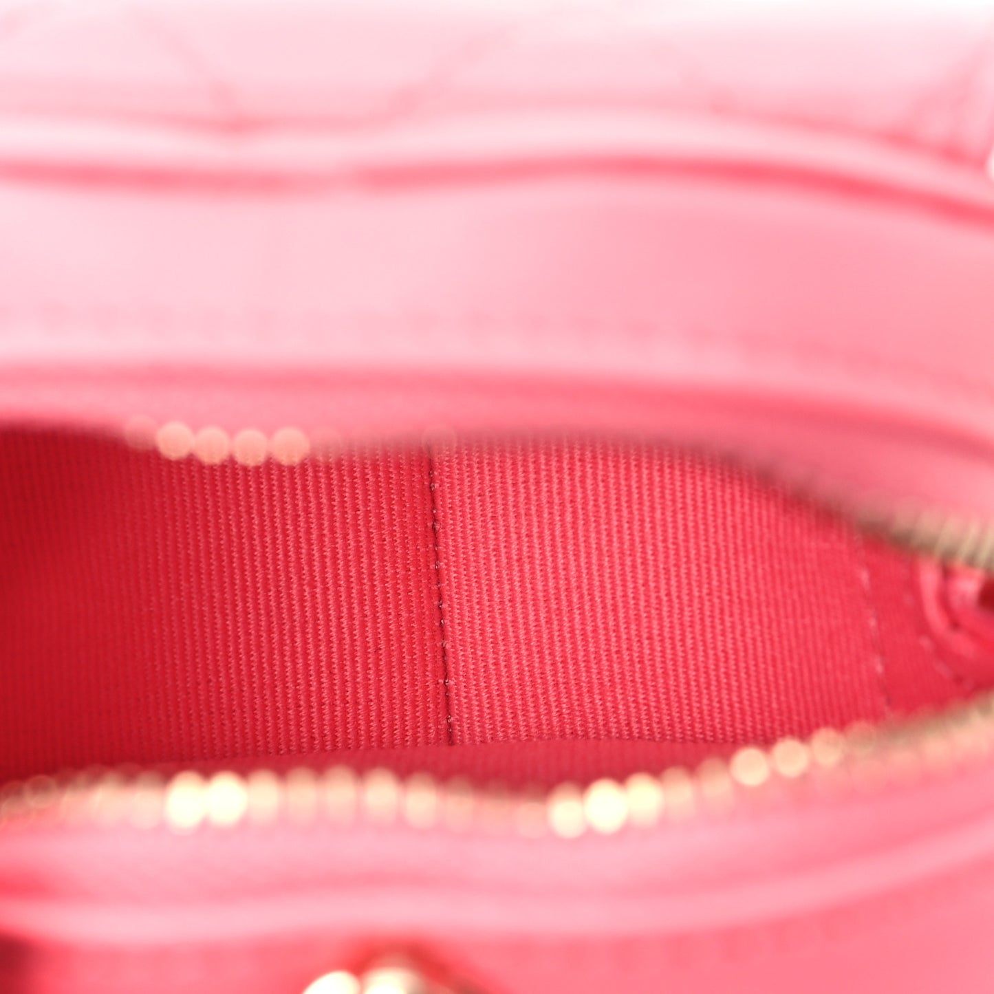 Lambskin Quilted CC In Love Heart Coin Purse With Chain Pink