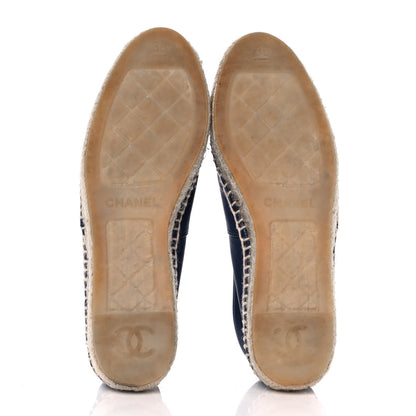 Chanel Lambskin CC Espadrilles 36 Dark Navy 5 of 10