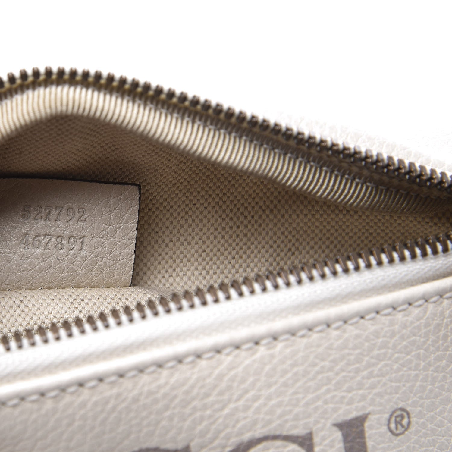 Gucci Grained Calfskin Small Logo Belt Bag White 8 of 10