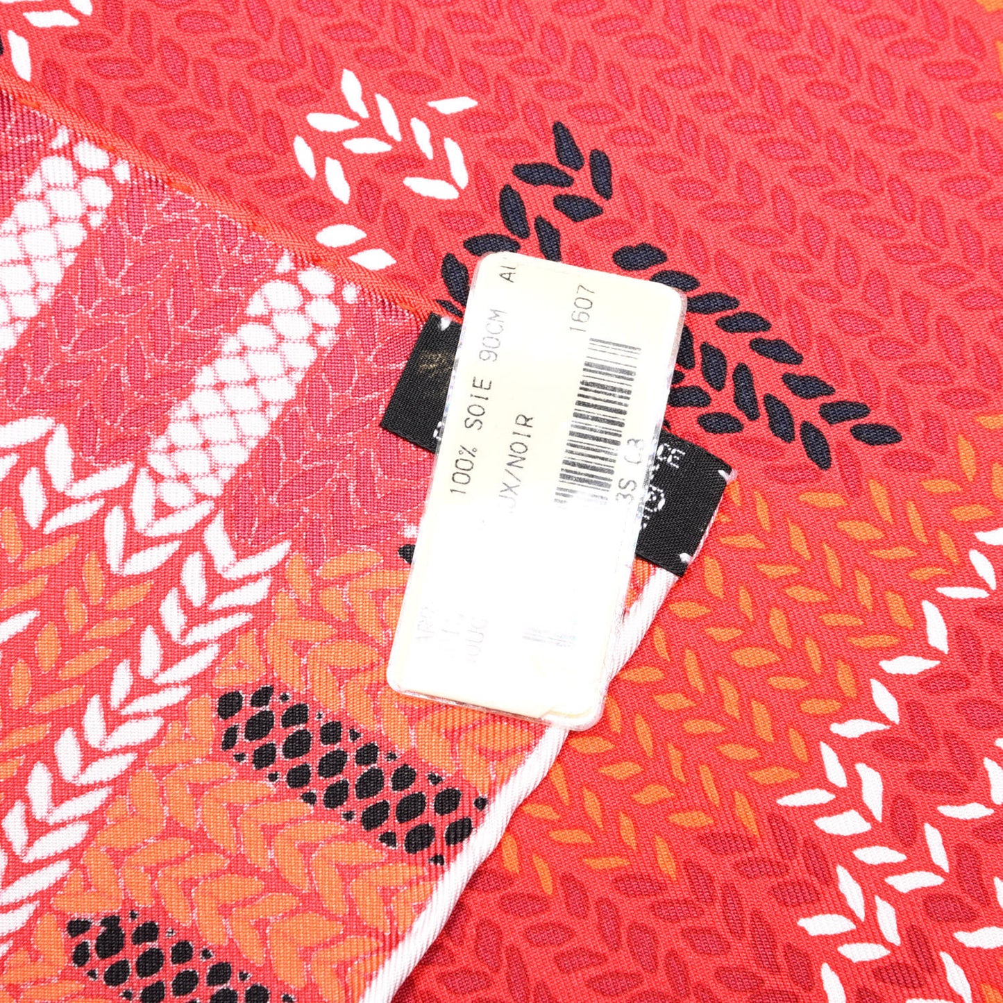 Silk Au Coin Du Feu Scarf 90 Rouge Bordeaux Black