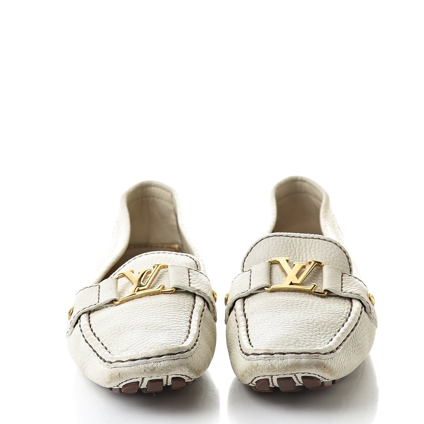 Calfskin Monte Carlo Moccasin Loafers 41 Ivory
