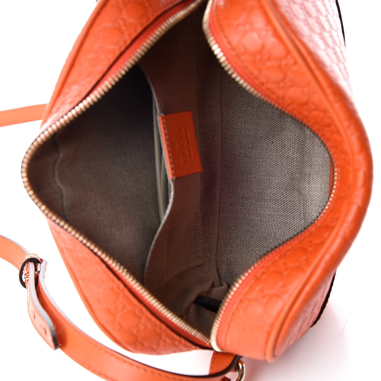 Gucci Soft Microguccissima Mini Bree Messenger Bag Sun Orange 7 of 9