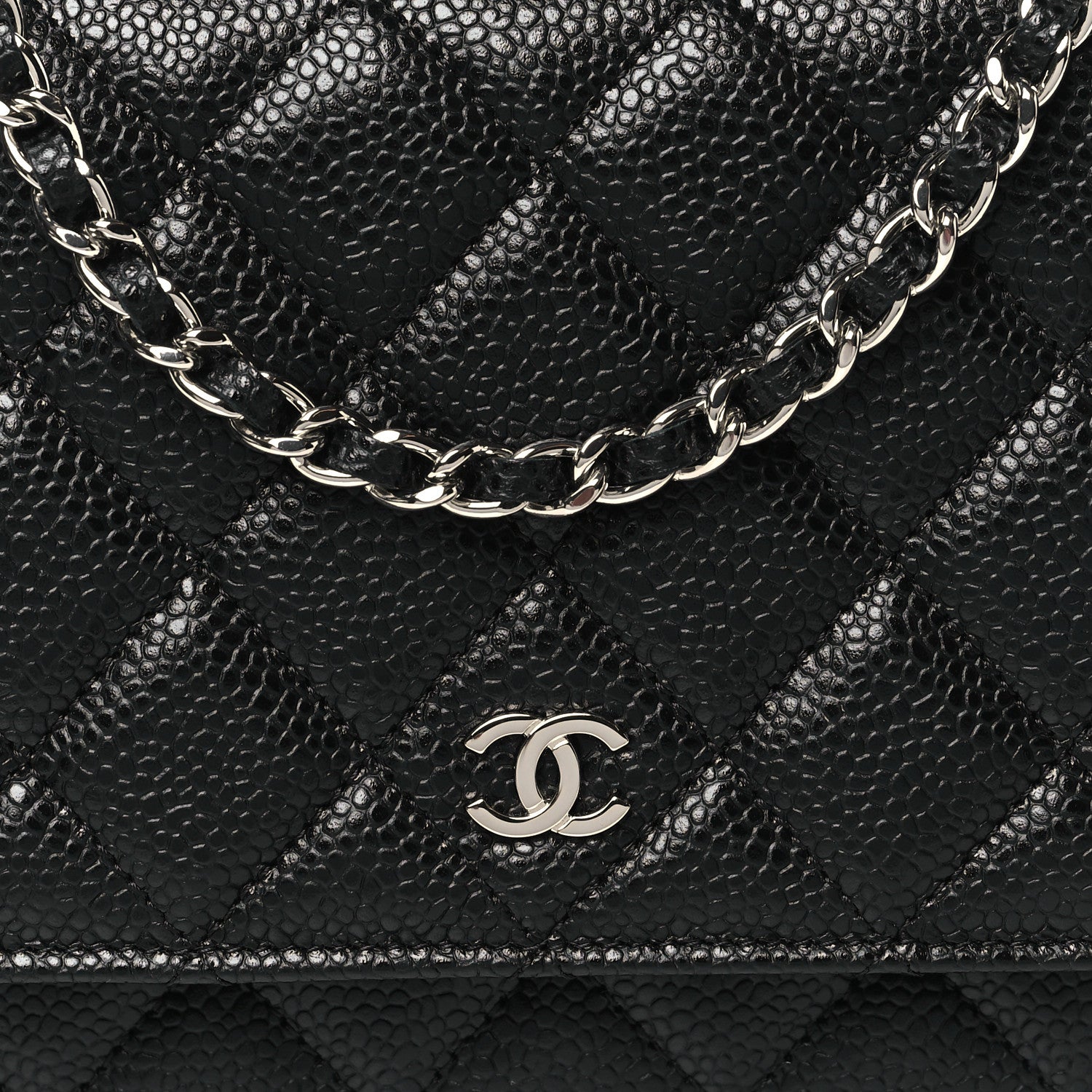 Chanel Caviar Quilted Wallet on Chain WOC Black 9 of 11