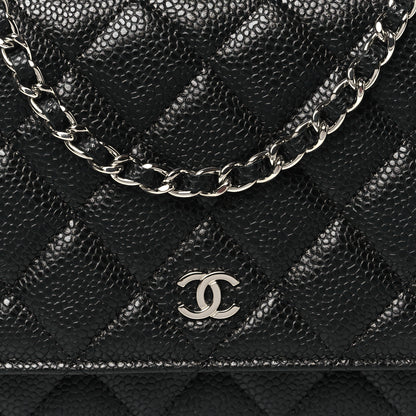 Chanel Caviar Quilted Wallet on Chain WOC Black 9 of 11