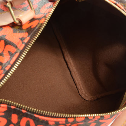 Louis Vuitton Monogram Graffiti Speedy 30 Orange 5 of 7