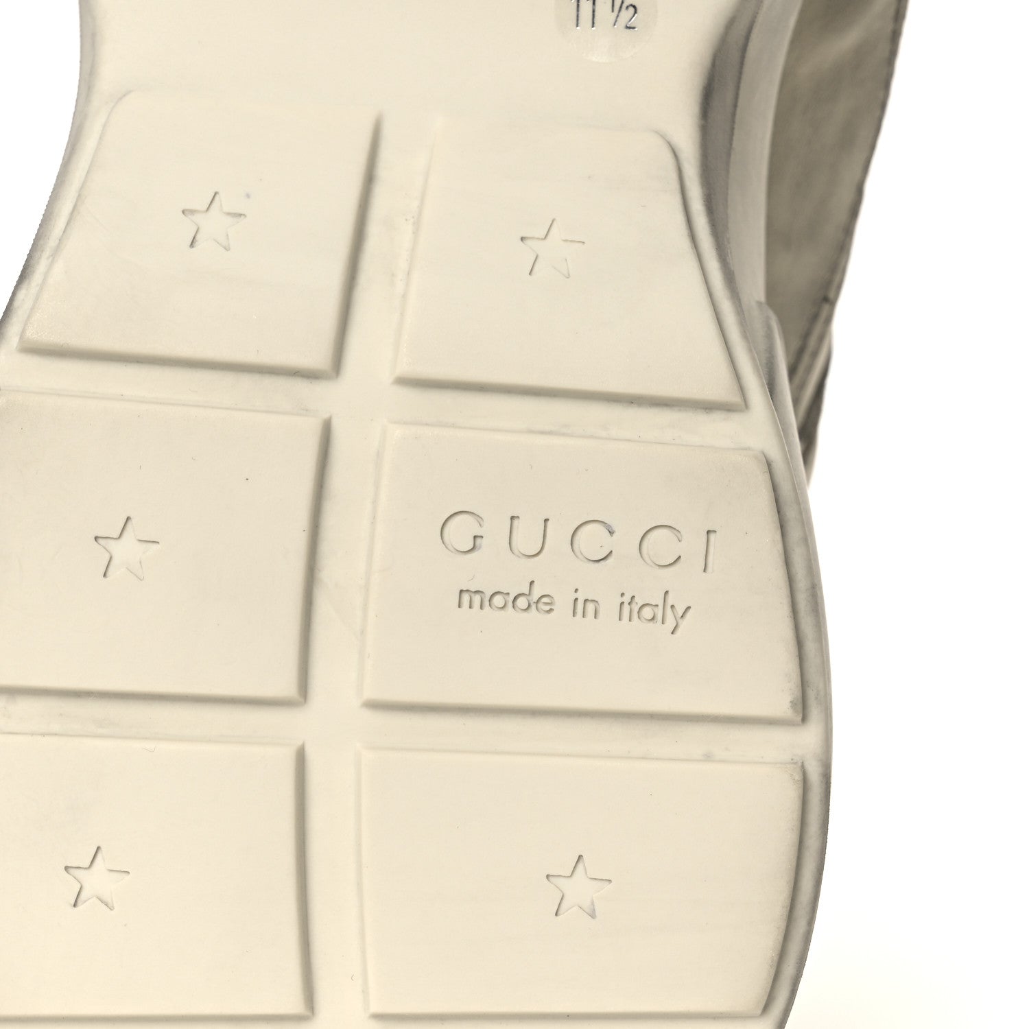 Gucci Soft Calfskin Mens Rhyton Sneakers 11.5 Ivory 8 of 15