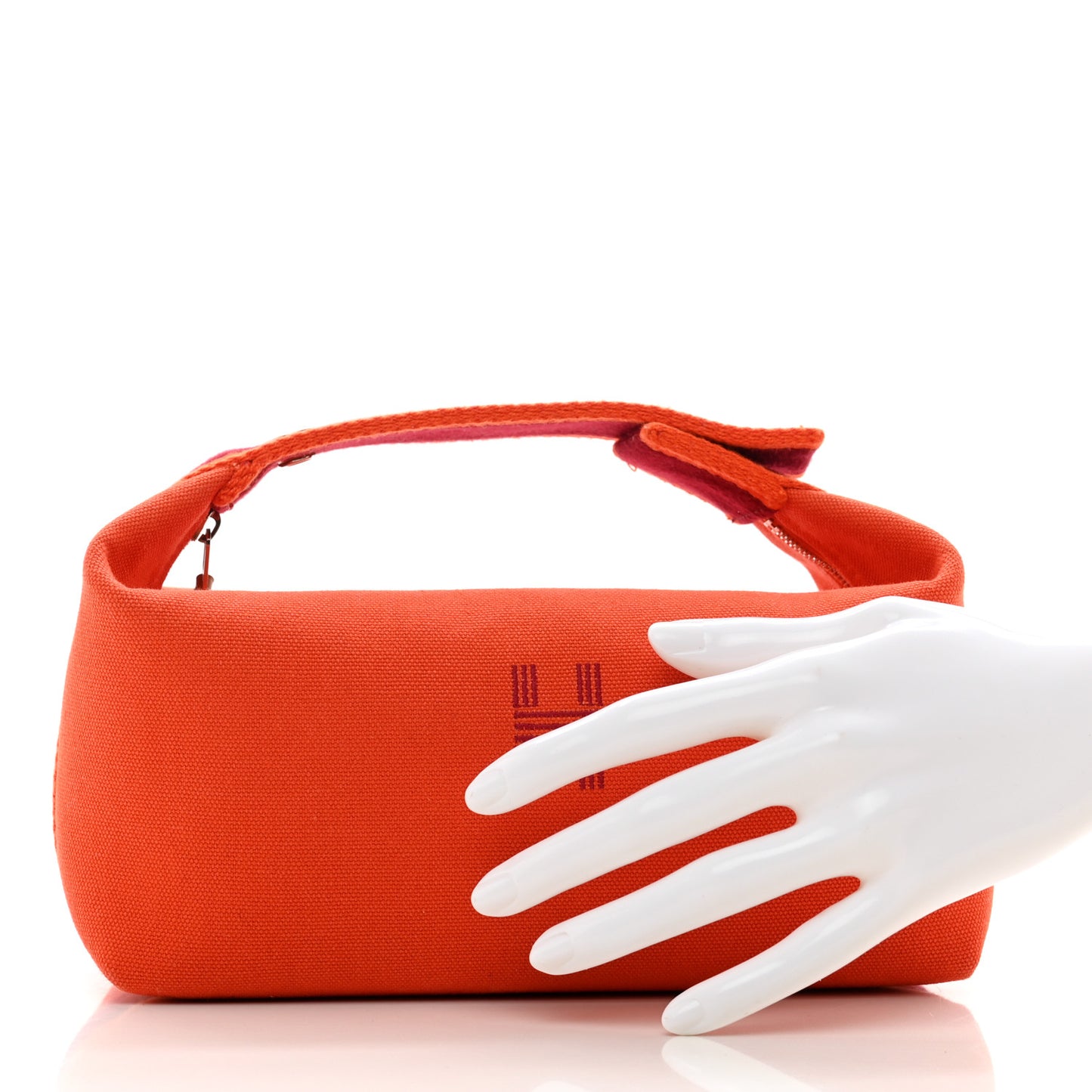 Canvas Small Bride-A-Brac Pouch Orange Burgundy