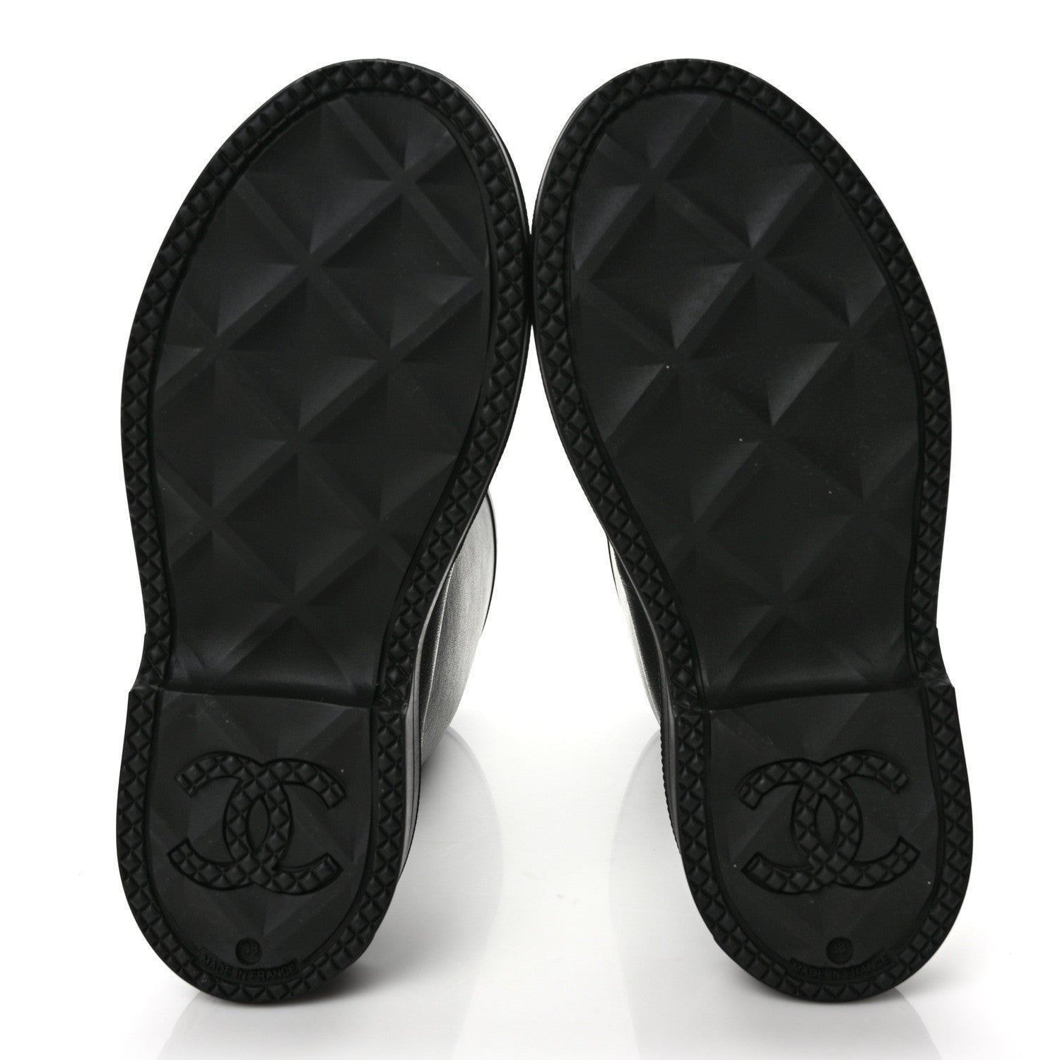 Chanel Caoutchouk CC High Boots 38 Black 6 of 8