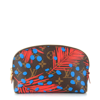 Louis Vuitton Monogram Jungle Dots Cosmetic Pouch Coquelicot Denim 1 of 7