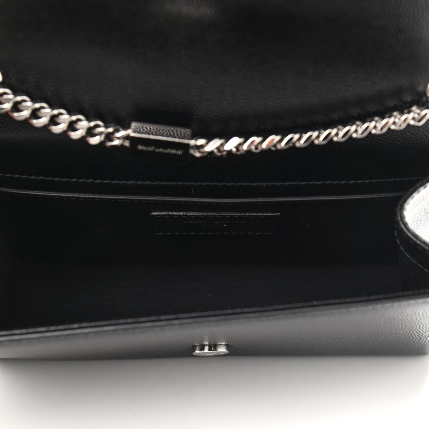 Saint Laurent Grain De Poudre Small Monogram Kate Satchel Black 5 of 9