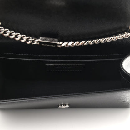 Saint Laurent Grain De Poudre Small Monogram Kate Satchel Black 5 of 9