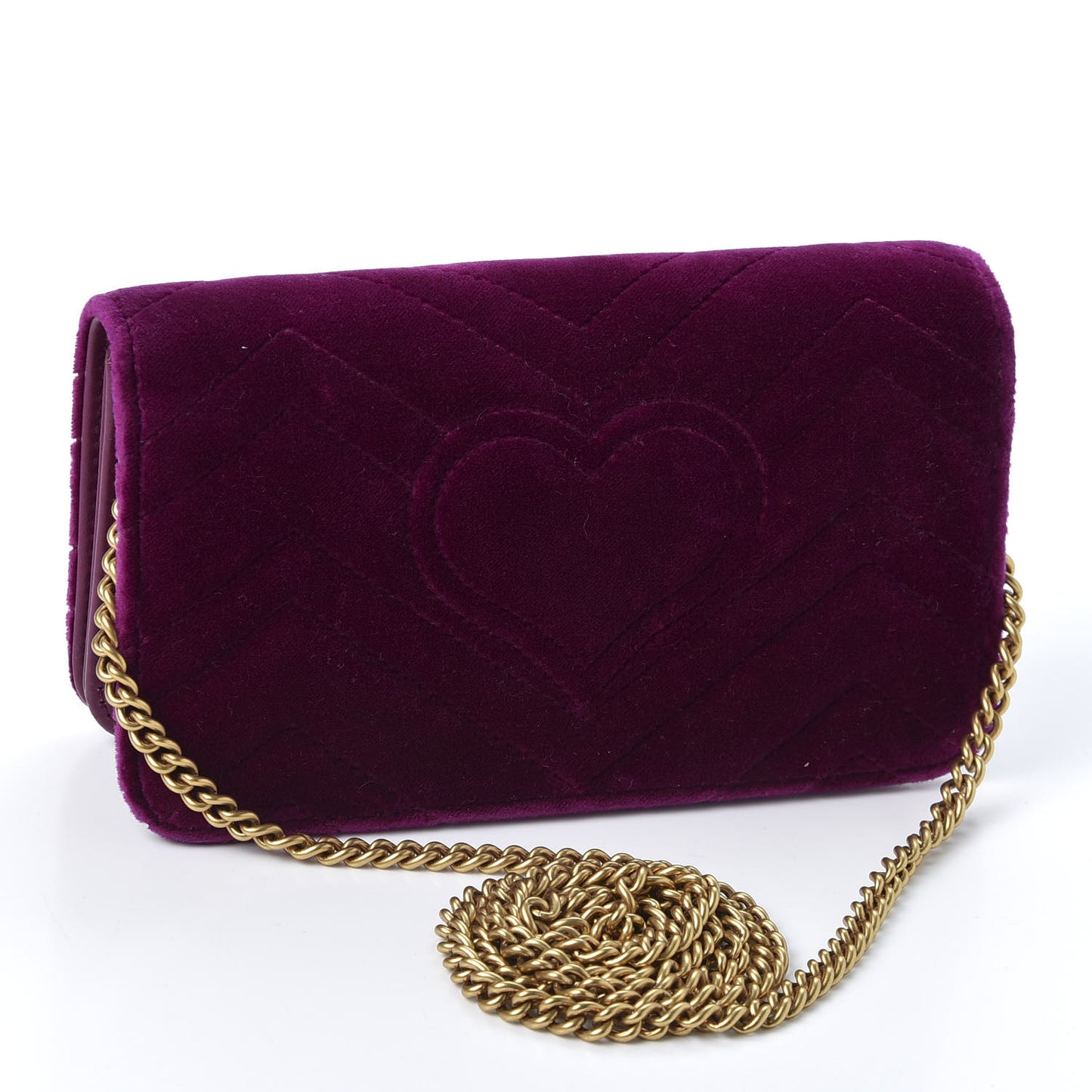 Velvet Matelasse GG Marmont Mini Bag Fuchsia Violet Cyclamen