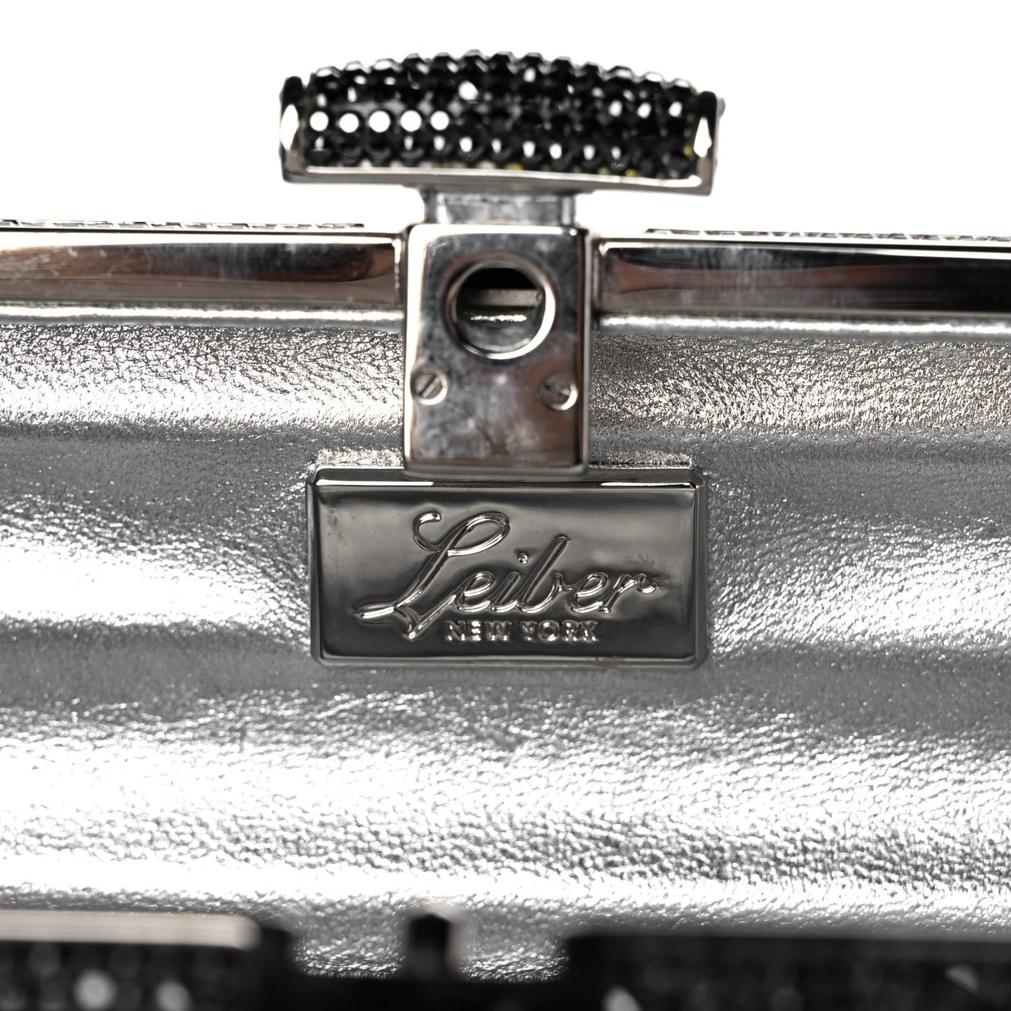 Swarovski Crystal Cosmojet Minaudiere Clutch Black Silver
