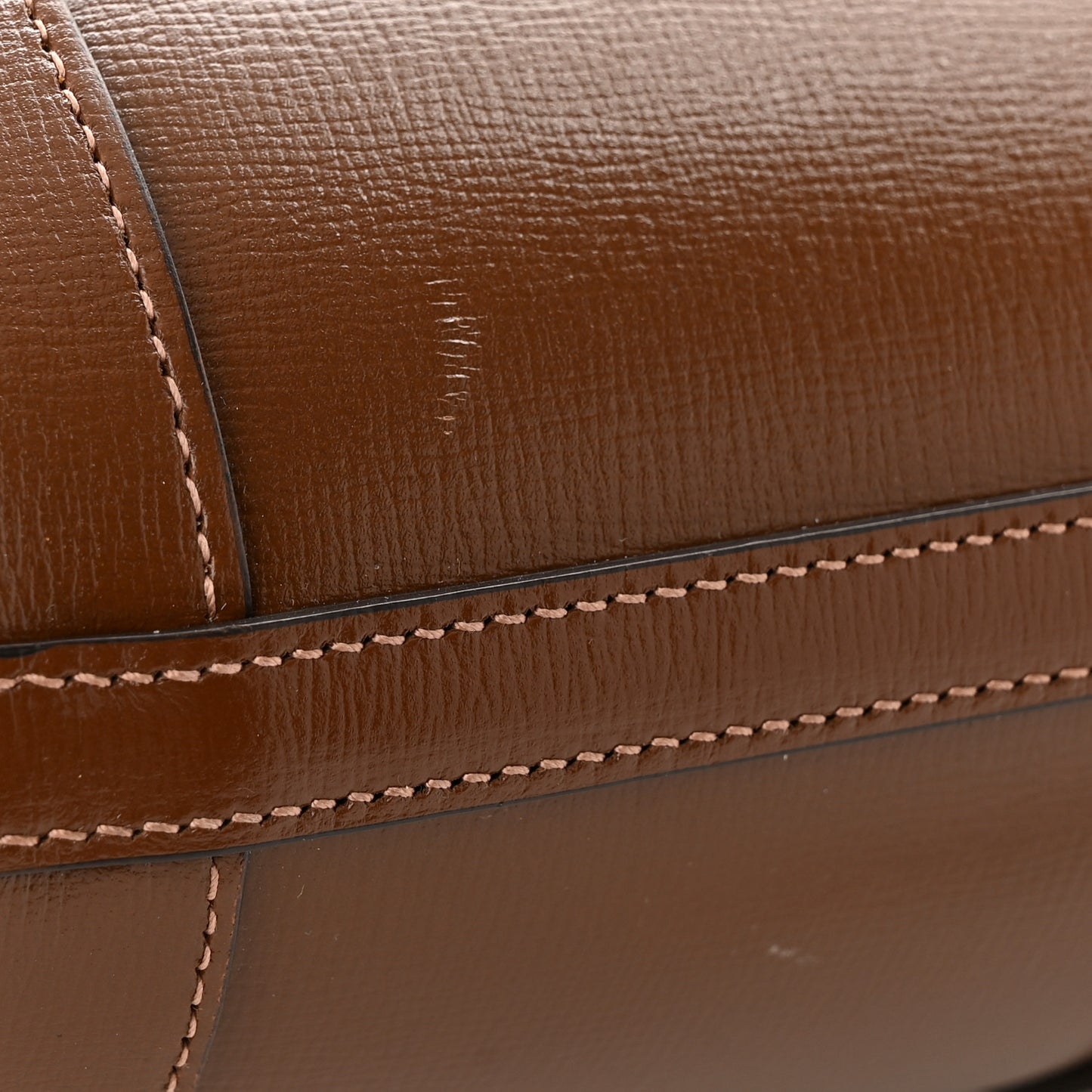 Monogram Textured Calfskin Horsebit 1955 Drawstring Bucket Bag Beige Brown Sugar