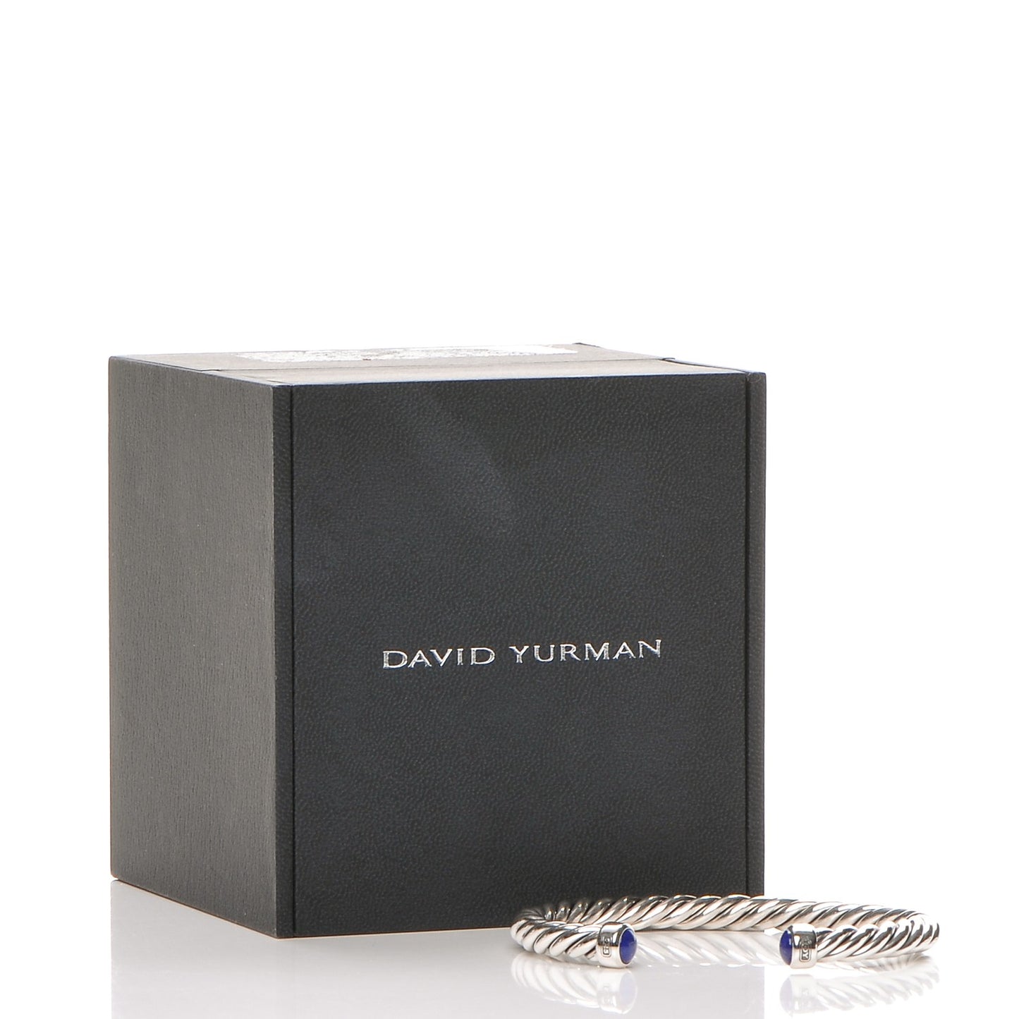 Sterling Silver Lapis Lazuli 6mm Cable Classic Cuff Bracelet