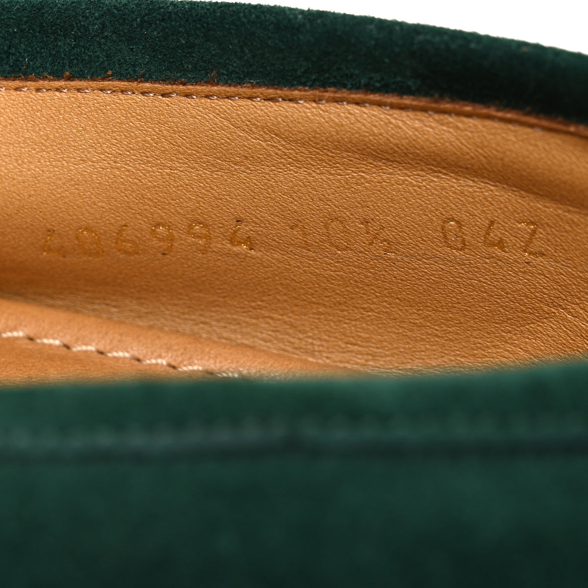 Gucci Suede Horsebit Mens Jordaan Loafers 10.5 Green 10 of 11