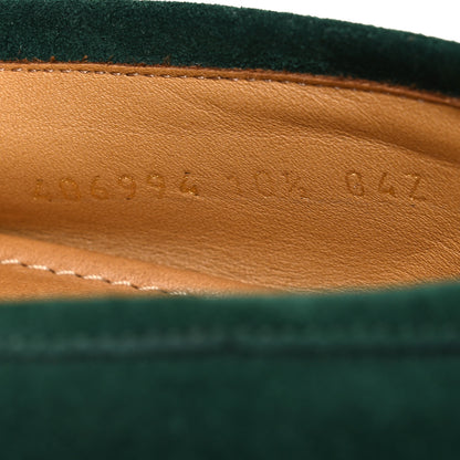 Gucci Suede Horsebit Mens Jordaan Loafers 10.5 Green 10 of 11