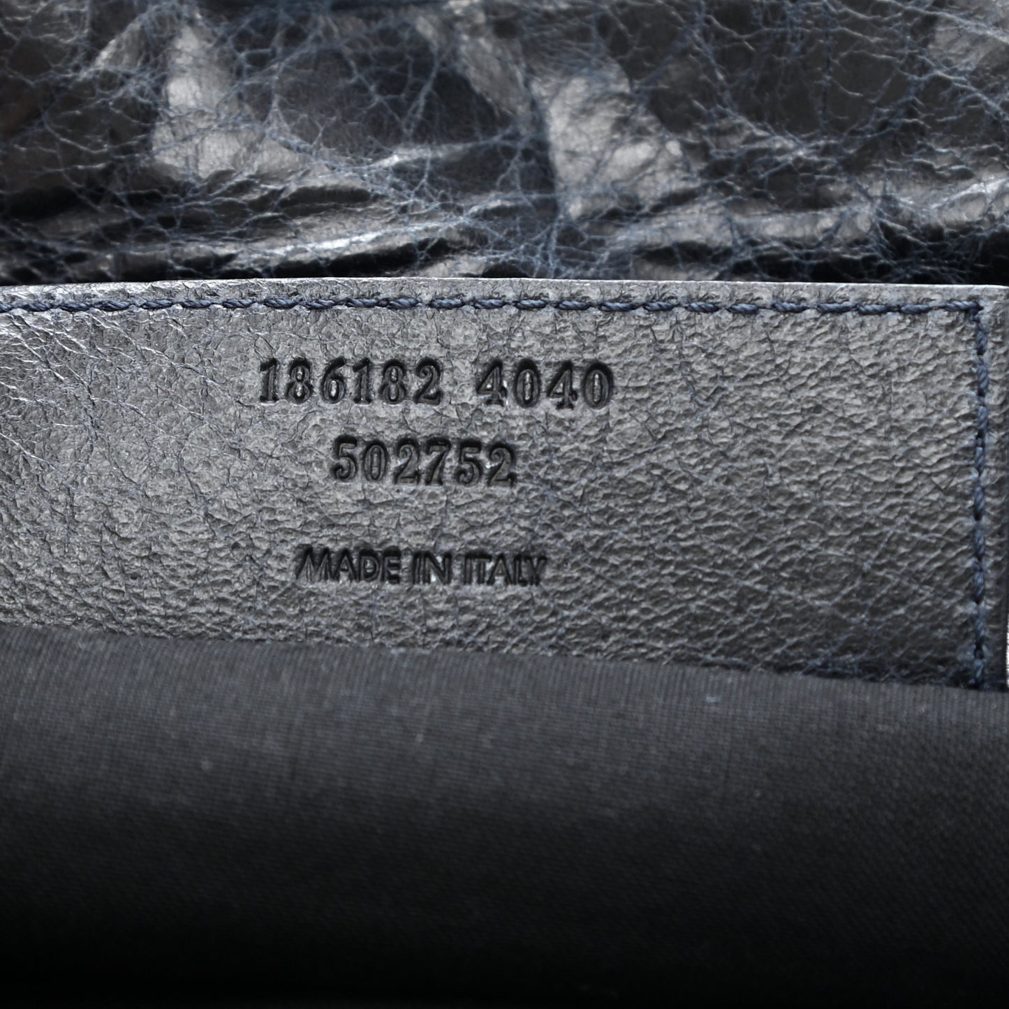 Agneau Classic Hardware Envelope Clutch Dark Night