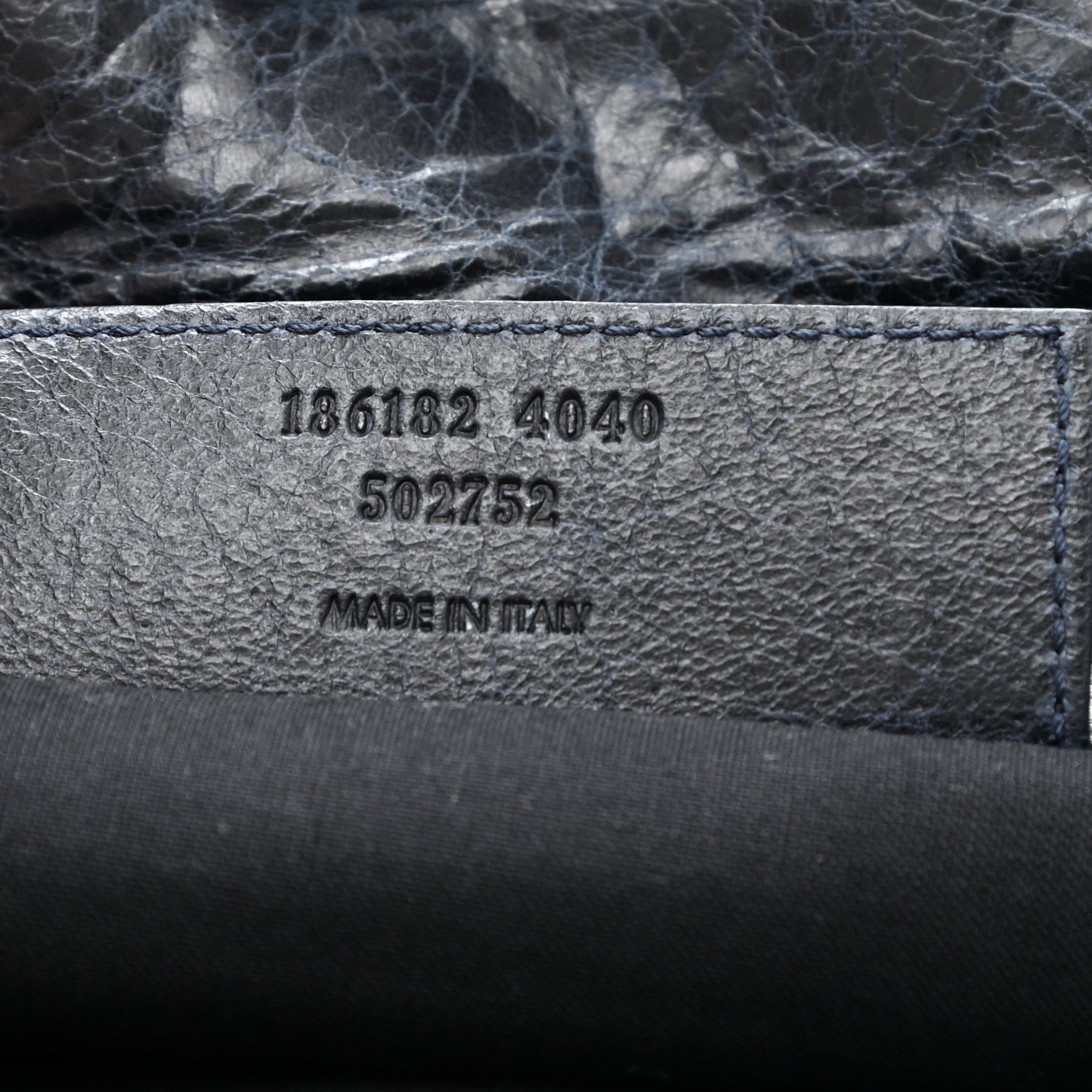 Balenciaga Agneau Classic Hardware Envelope Clutch Dark Night 6 of 8