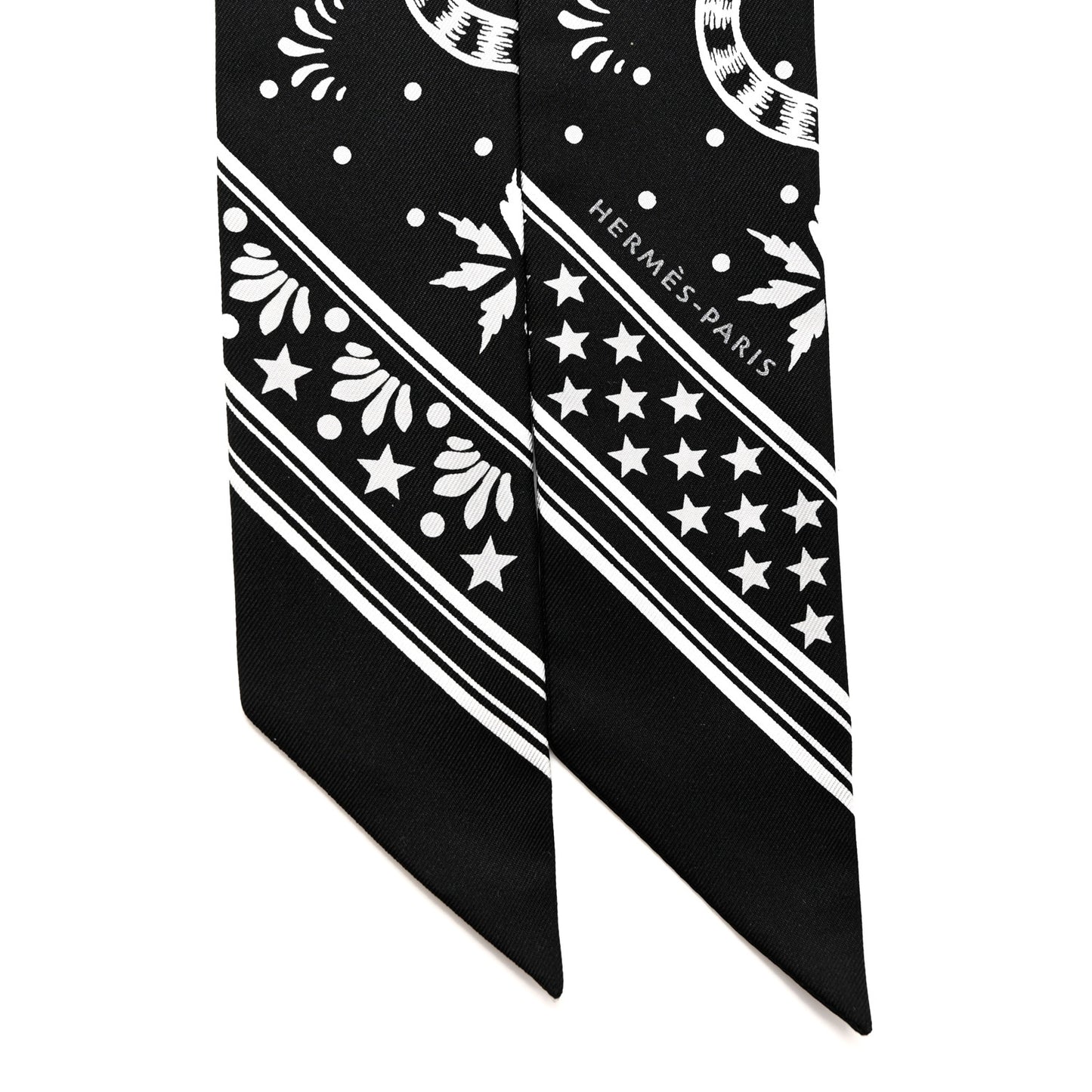 Silk Les Leopards Twilly Black White