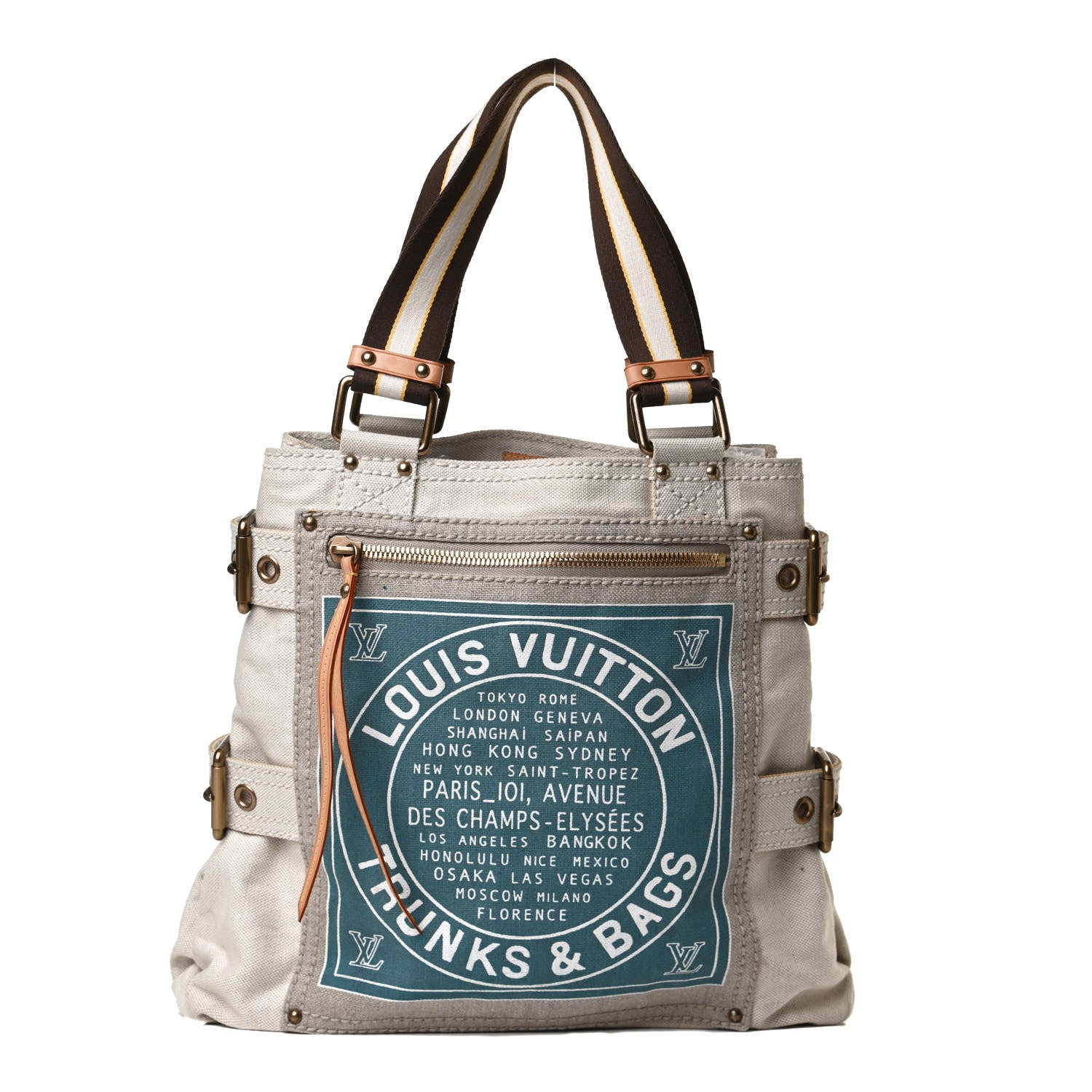 Louis Vuitton Toile Globe Shopper Cabas MM Blue 1 of 16