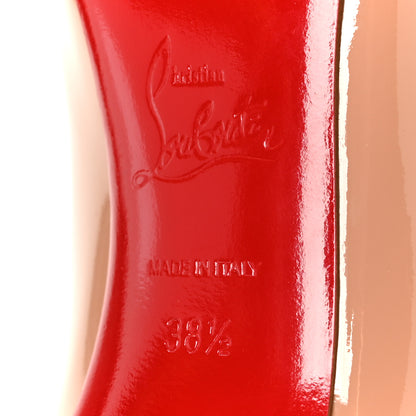 Christian Louboutin Patent Decollete 554 100 Pumps 38.5 Nude 8 of 8
