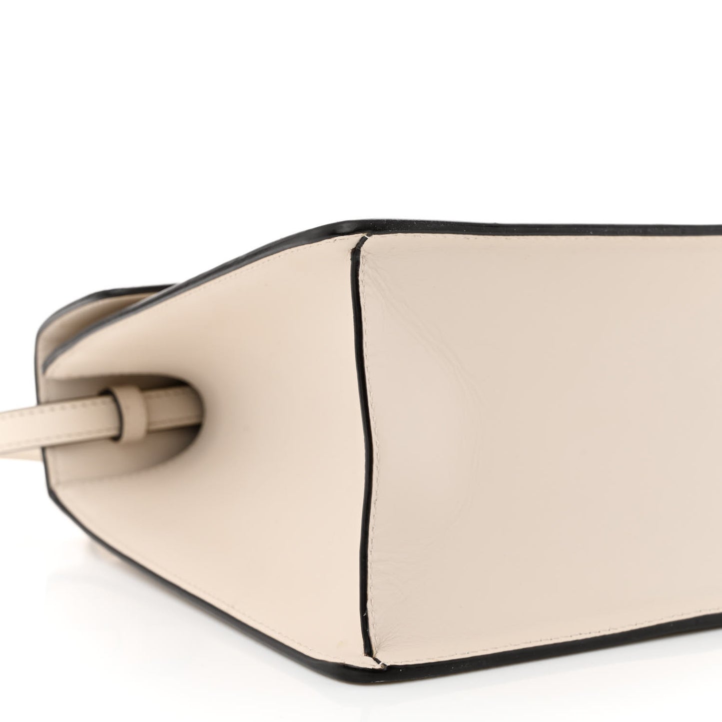 Calfskin Web Medium Sylvie Top Handle Bag White