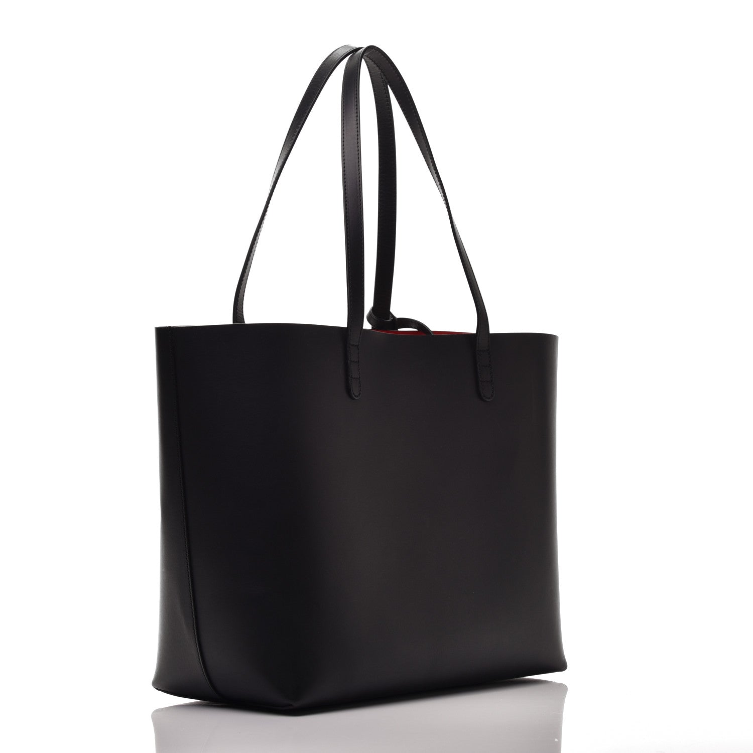 Mansur Gavriel Calfskin Large Shopping Tote Black Flamma 3 of 9