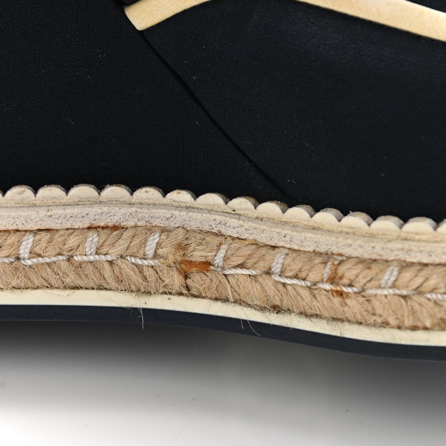 Silk Crepe Suede Calfskin Lace Up Wedge Espadrilles 35 Navy Grey