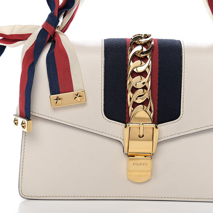Gucci Calfskin Small Sylvie Shoulder Bag Off White 7 of 12