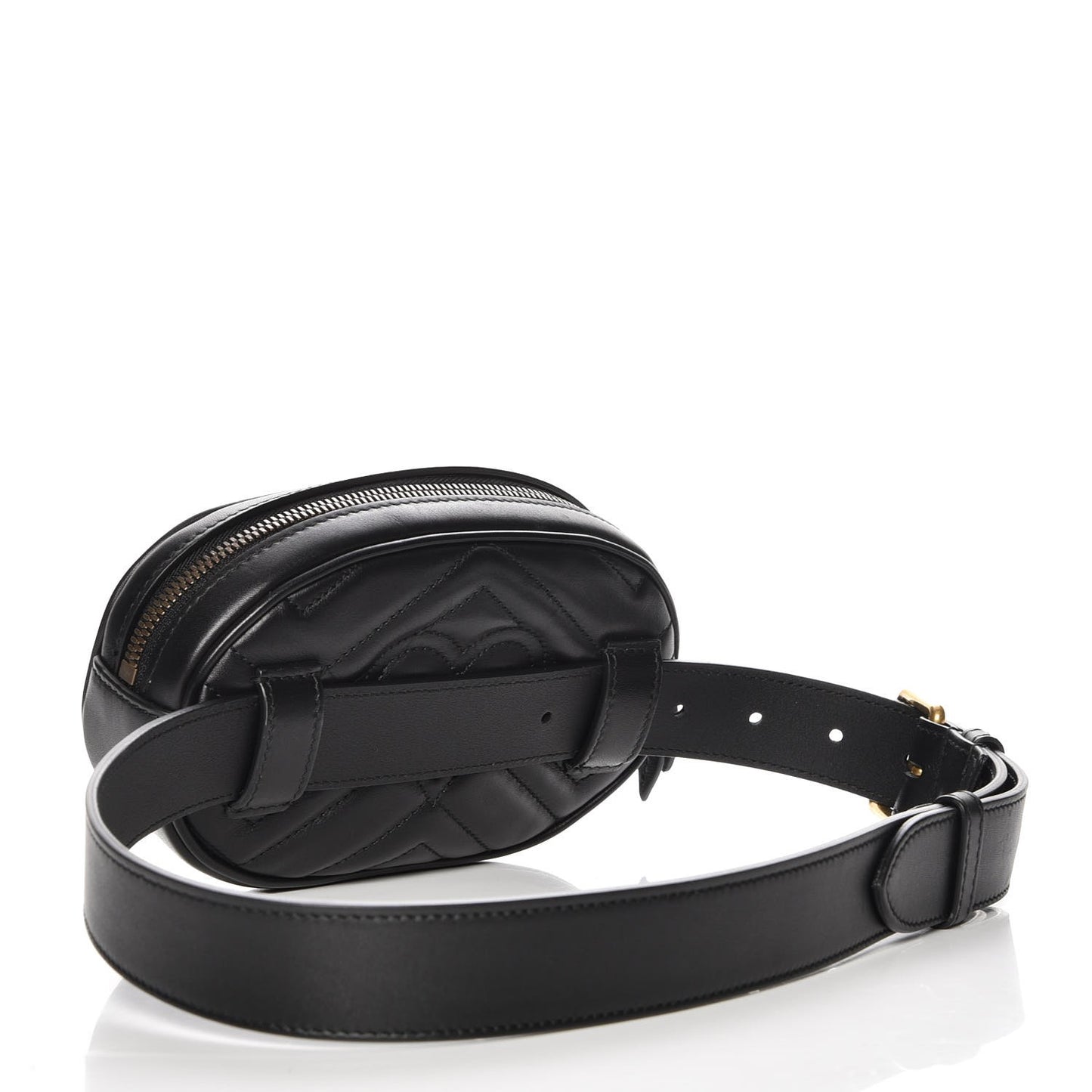 Calfskin Matelasse GG Marmont Belt Bag 75 30 Black
