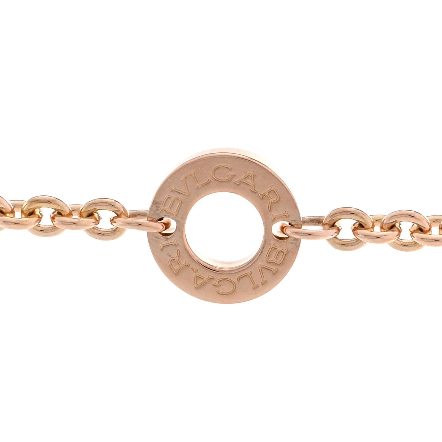 18K Rose Gold White Ceramic B.Zero1 Pendant Necklace